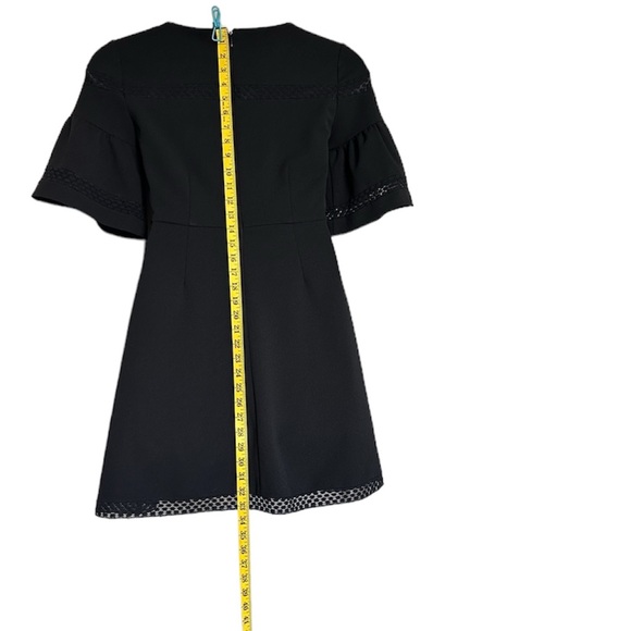 Gianni Bini black cocktail women’s dress A-line bell sleeves above knee Medium - Picture 5 of 10